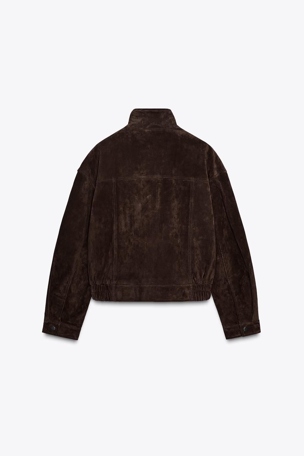 Suede Leather Bomber Jacket