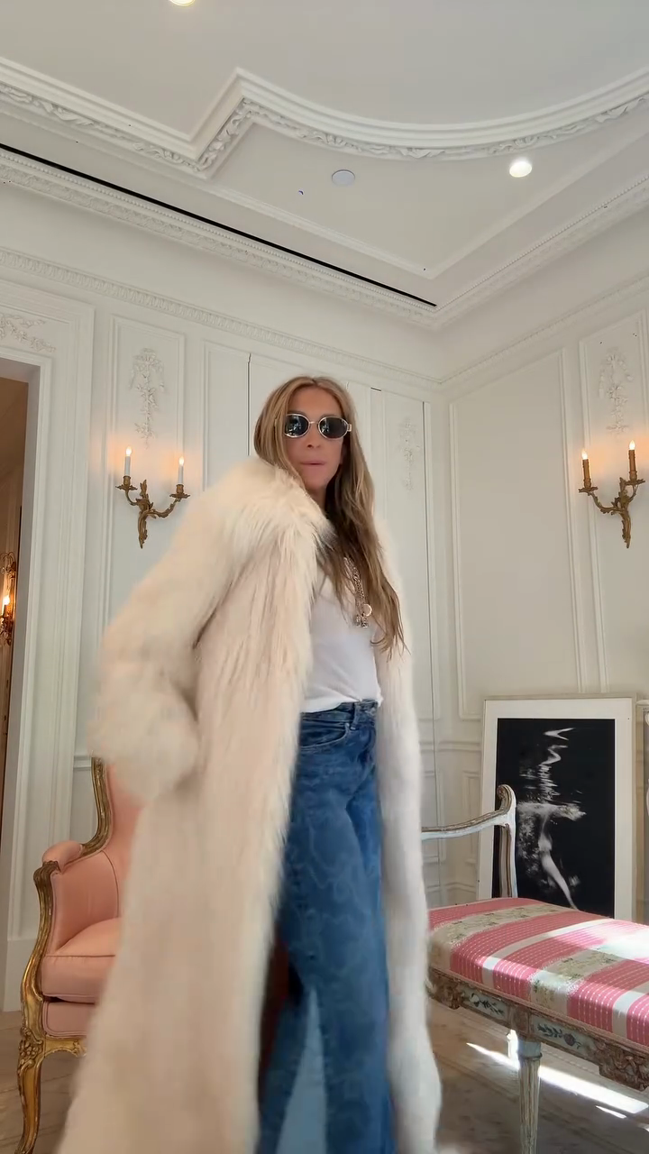 Ivory Faux Fur Maxi Coat