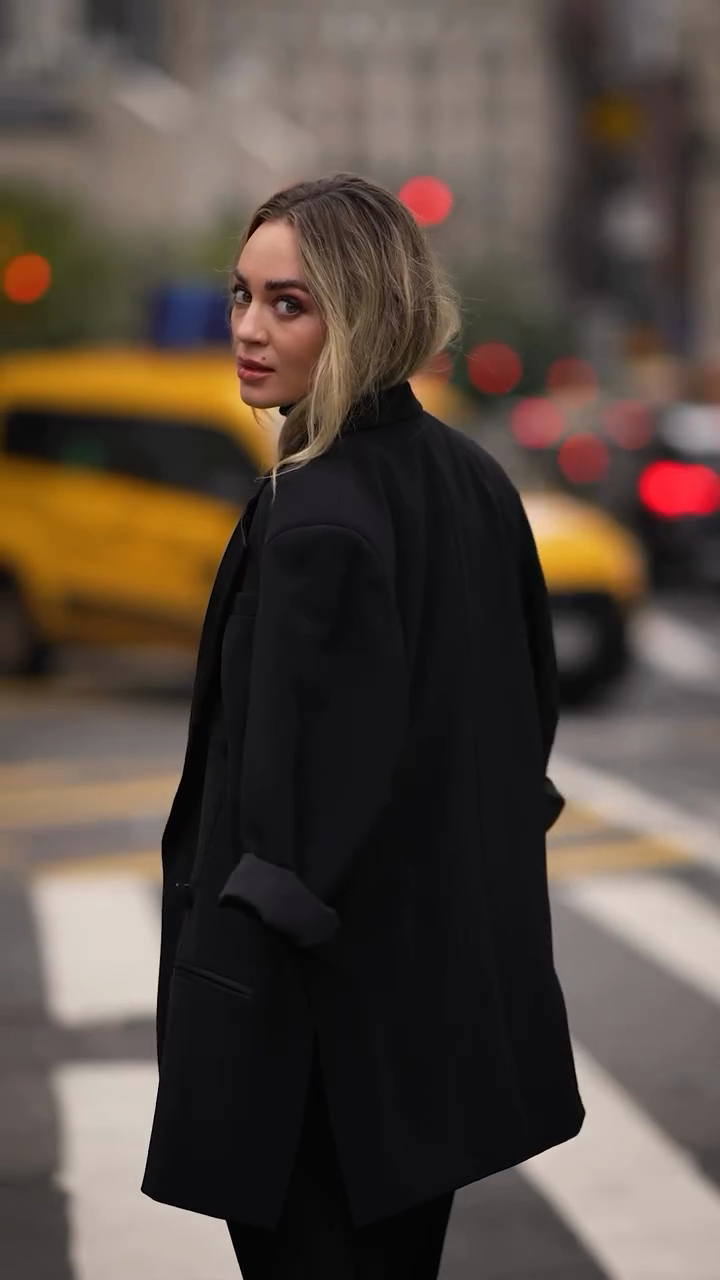 Black Tailored Suit Set