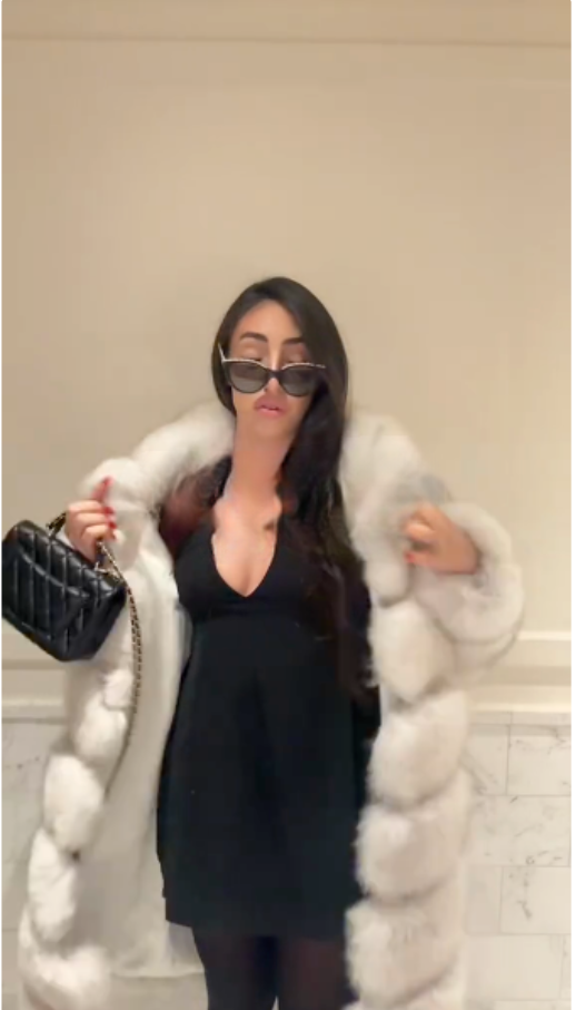 Luxury Fox Fur Leather Coat