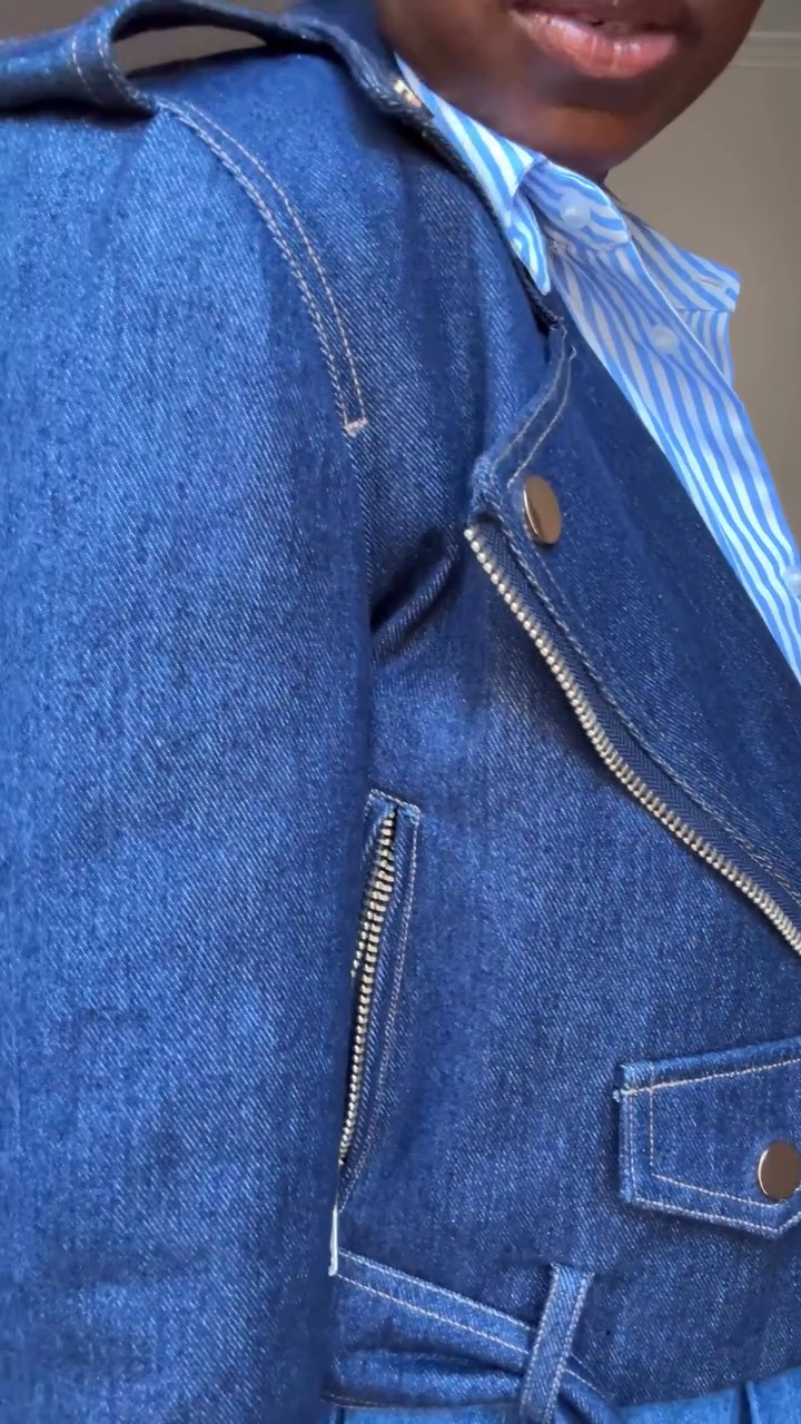 Blue Denim Moto Jacket