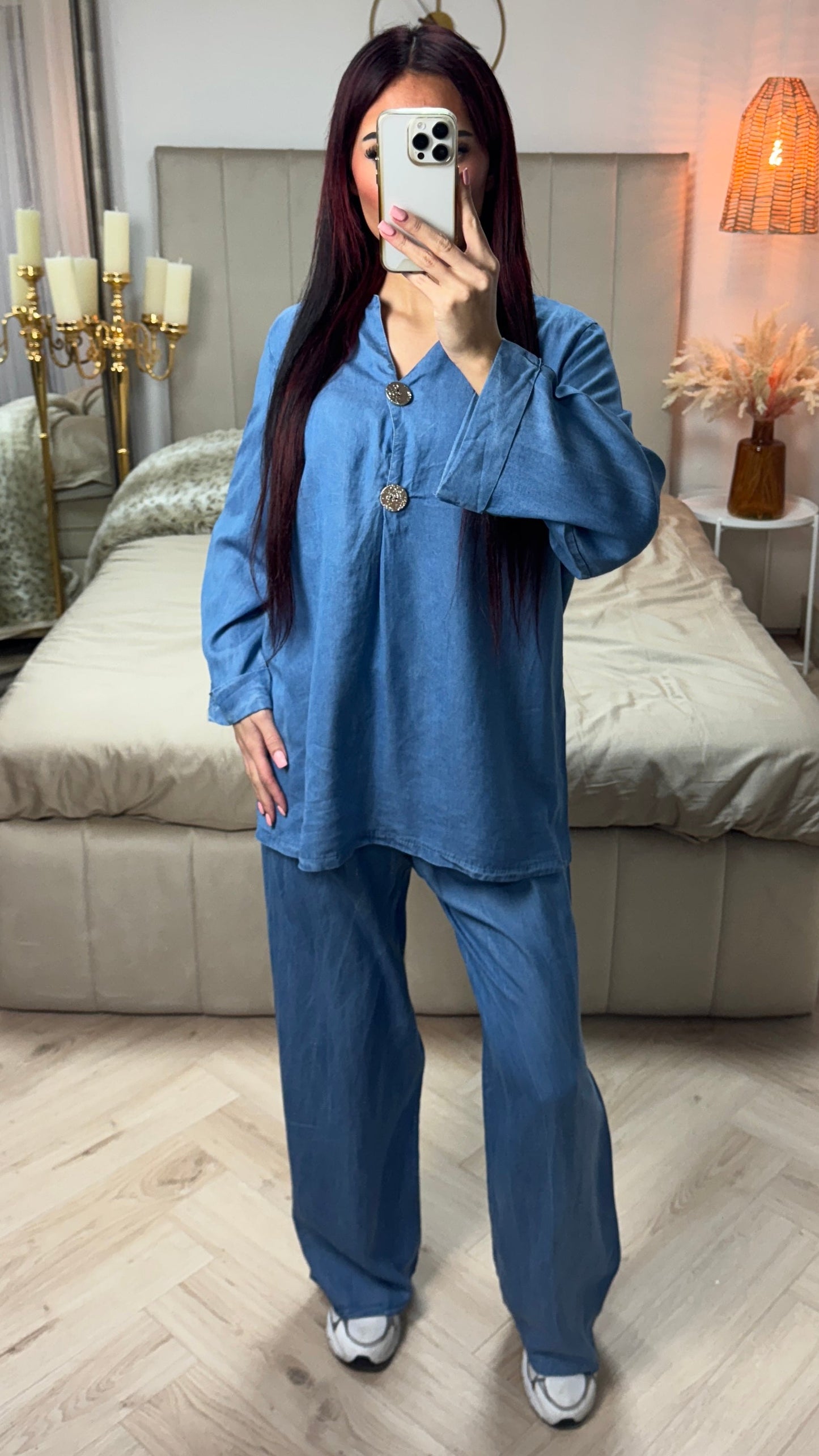 Golden Double Button Set