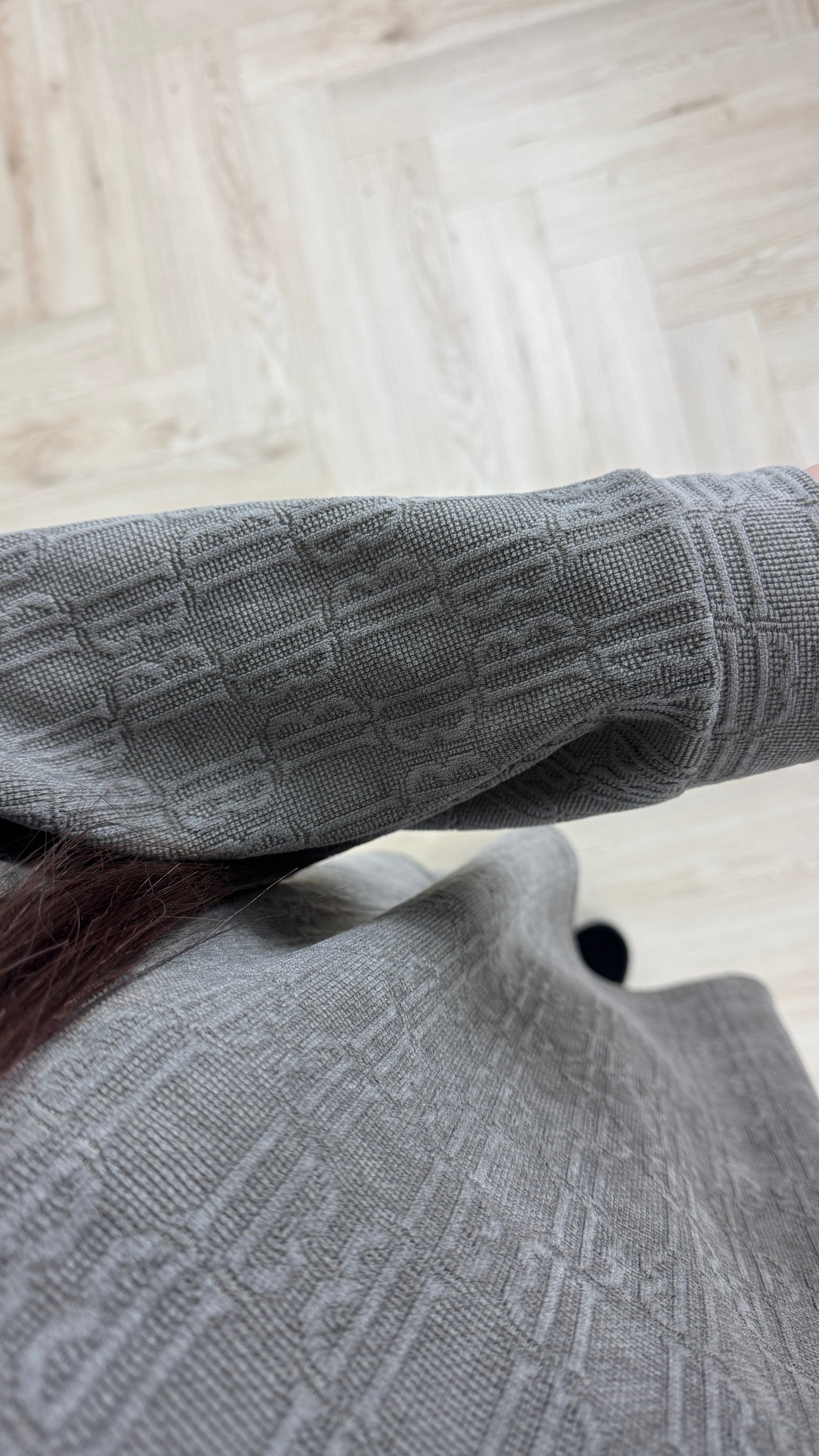 Jacquard Two-Piece Set with Wide Sleeves