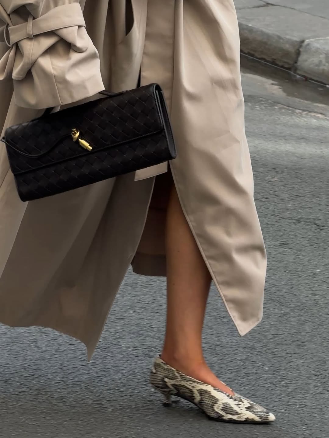 Oversized Beige Trench Coat