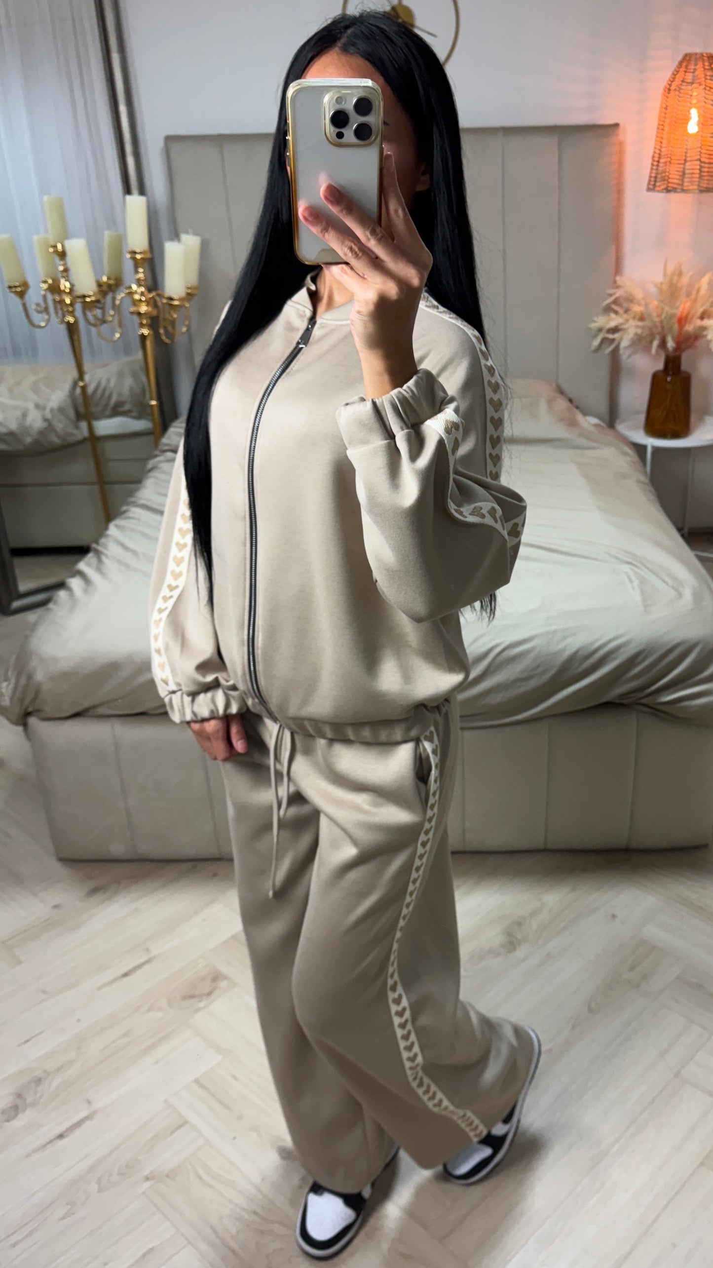 Sporty Two-Piece Set with Tape Detail