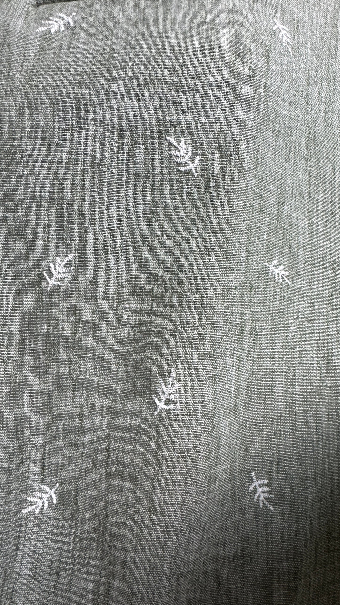 V Neck Oversized Set Emroidered Plants