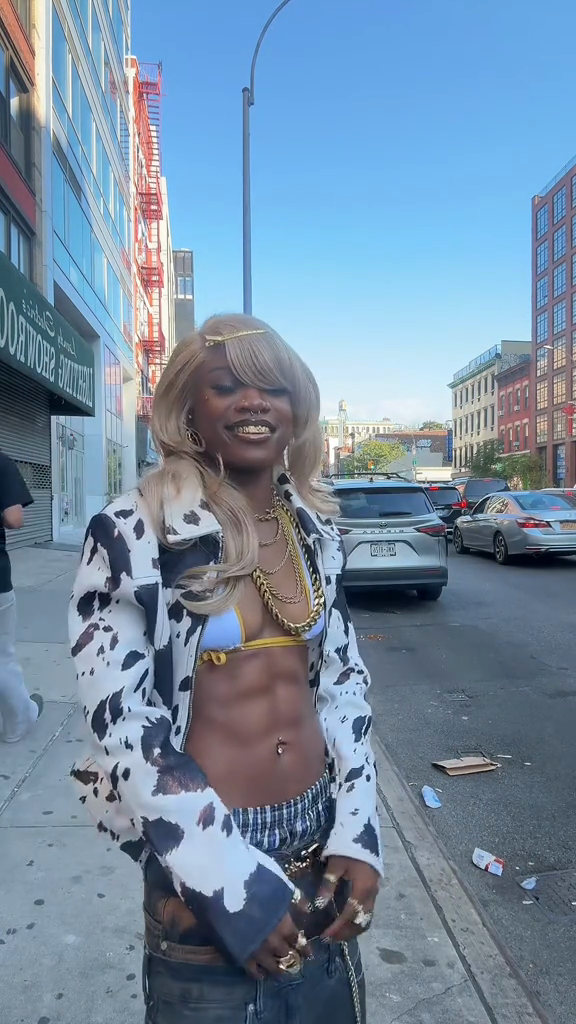 printed denim jacket