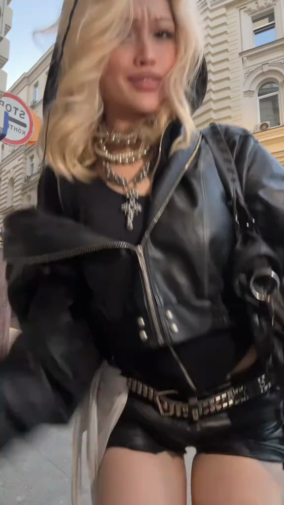 Black Cropped Leather Jacket