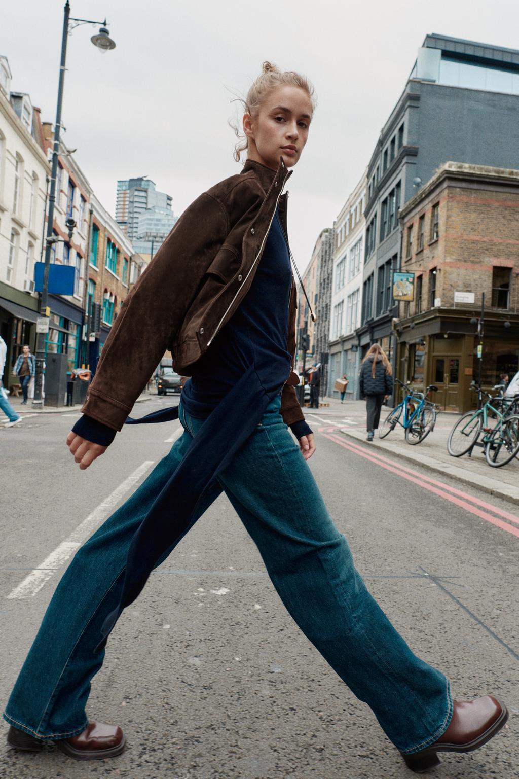 Suede Leather Bomber Jacket