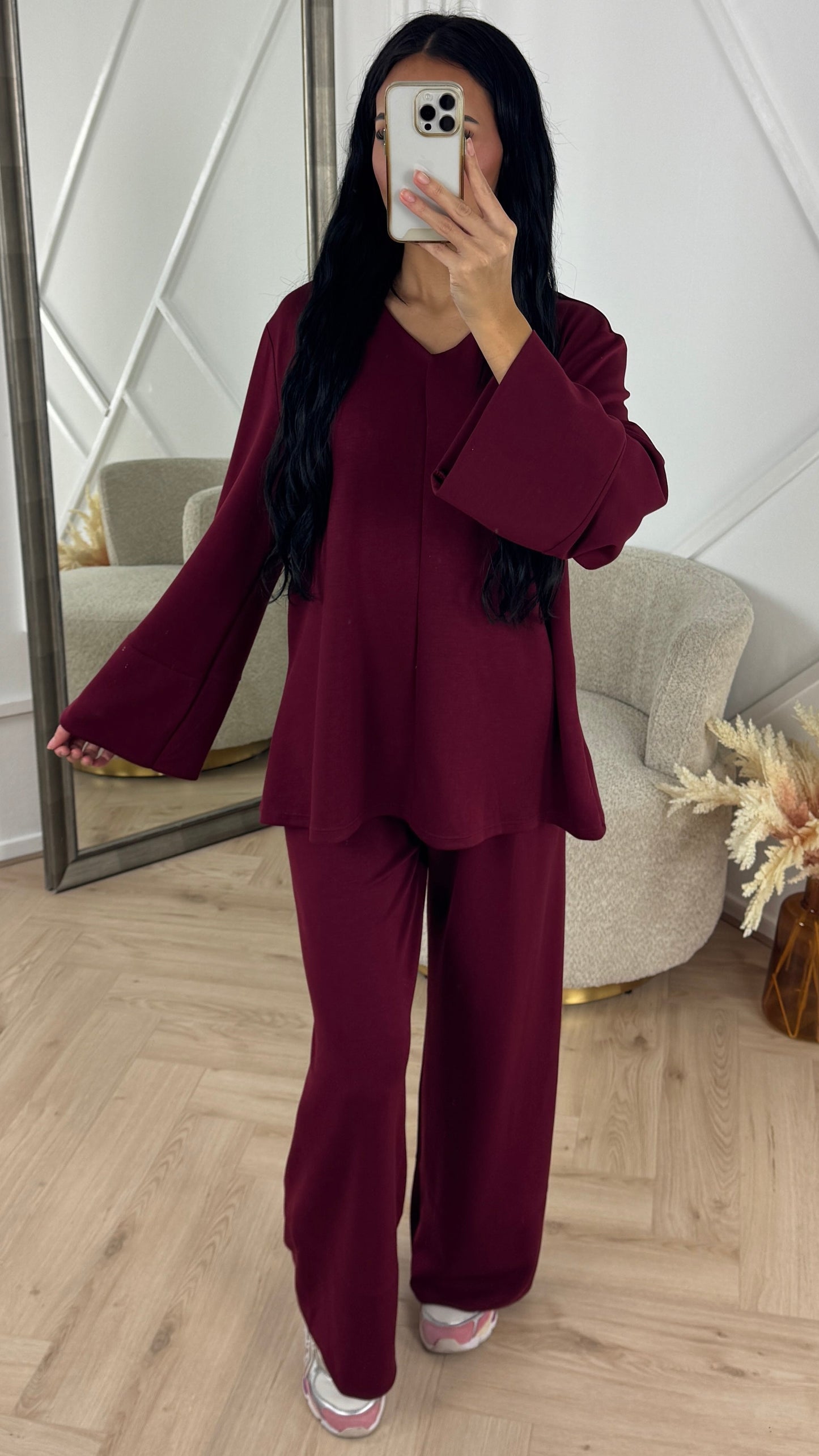 Oversized Two-Piece Set with Wide Sleeves & Wide-Leg Pants