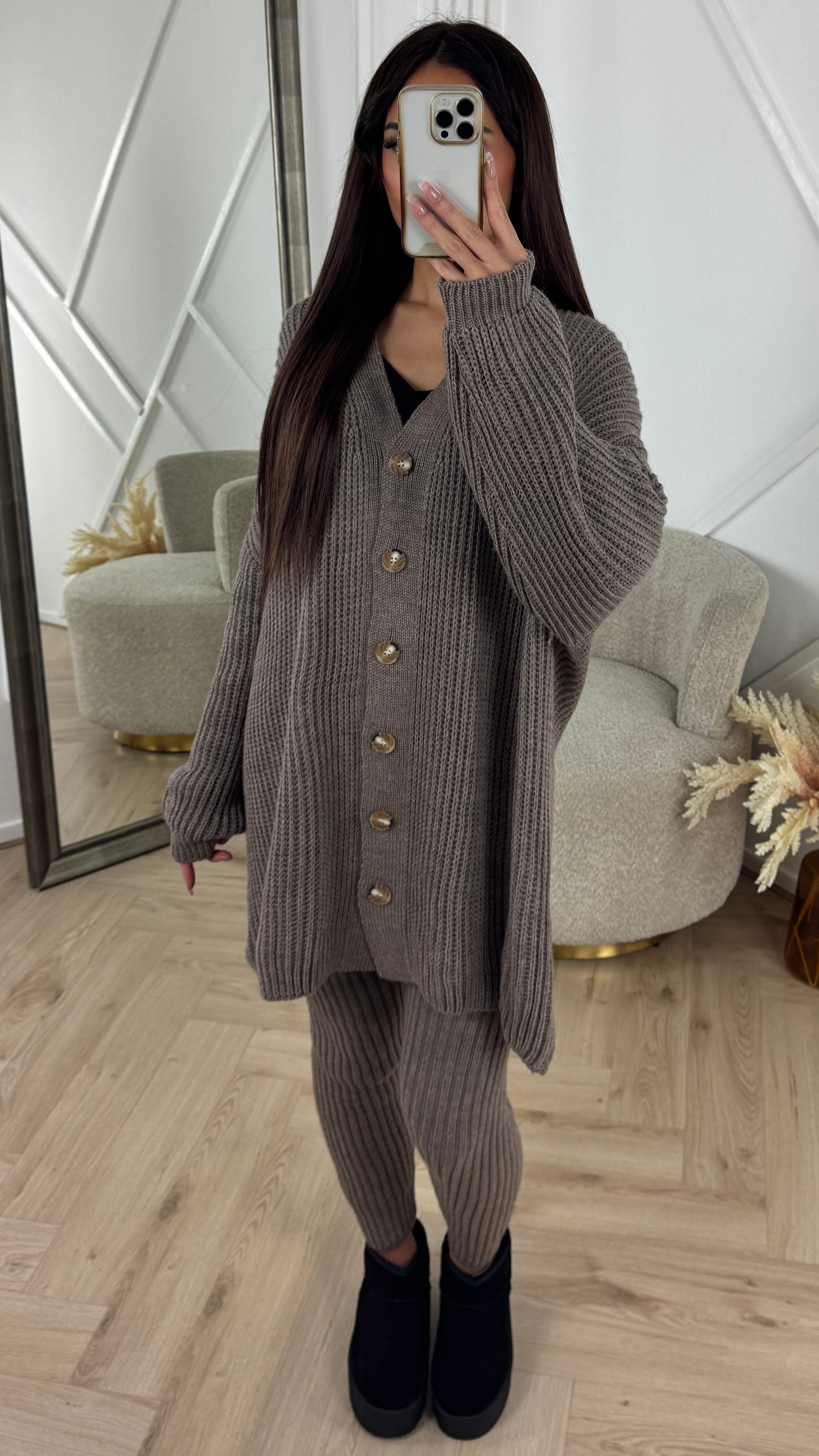 Must-Have Comfy Six-Button Knit Set