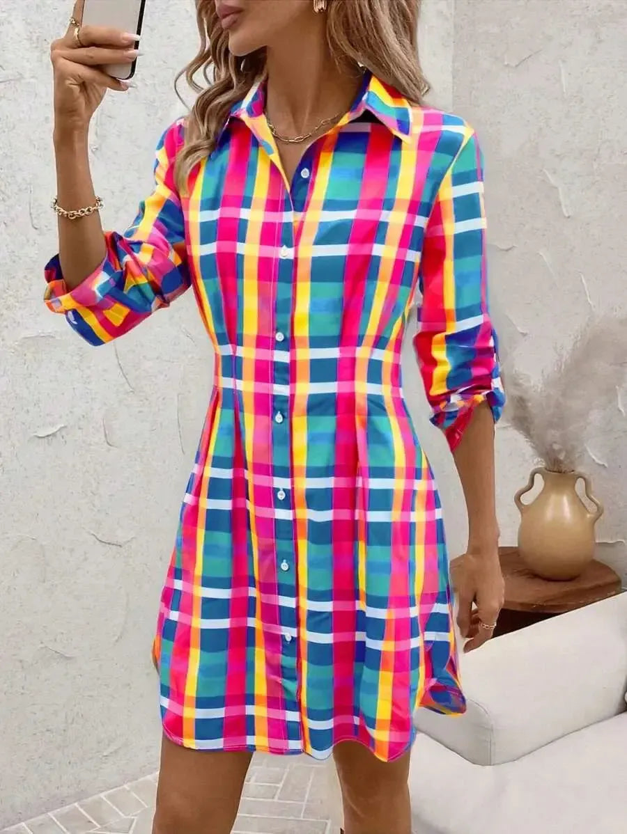 Nisha | Chic Check Mini Dress