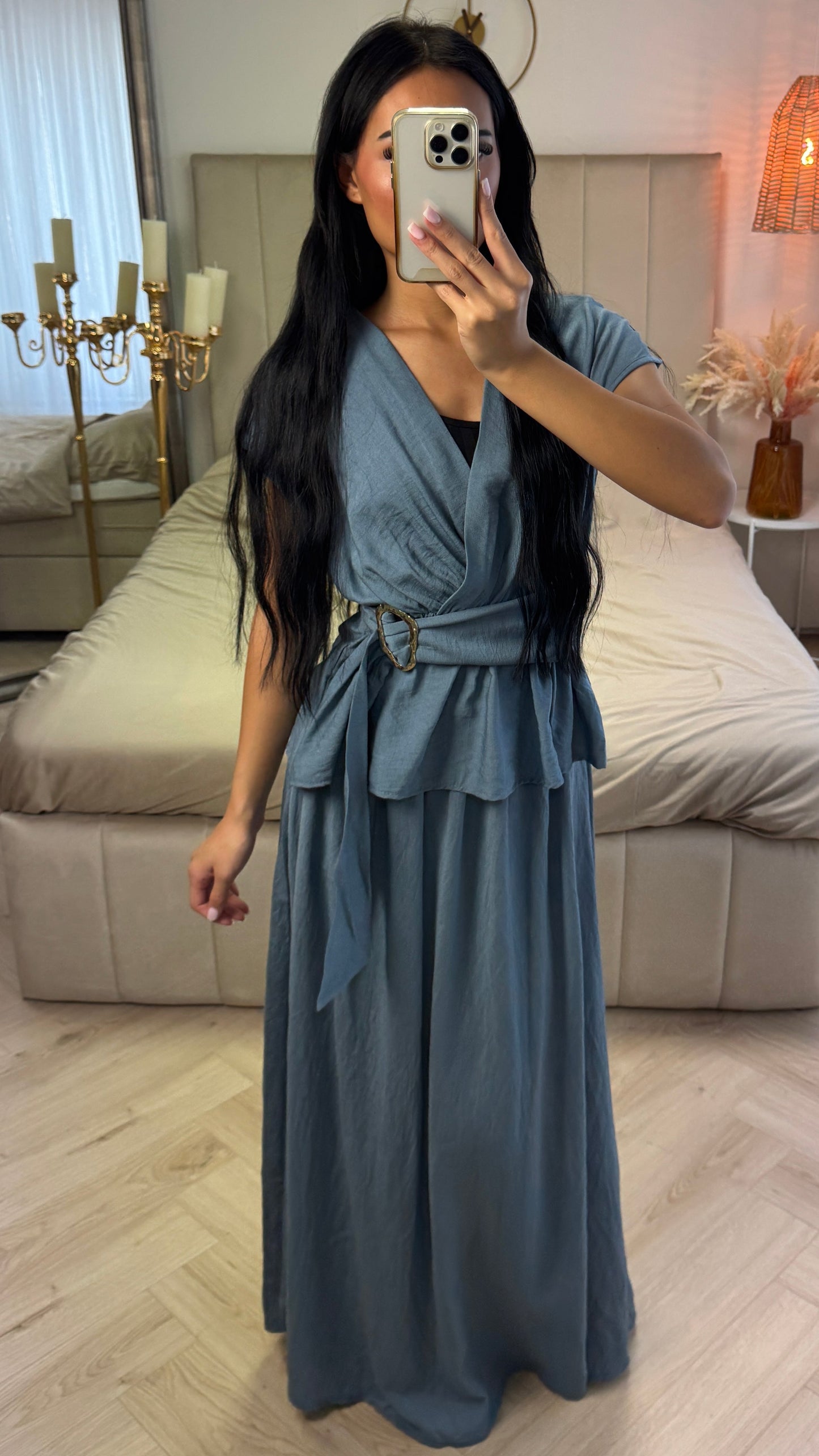 Wrap Set with Belt – Viscose Blend