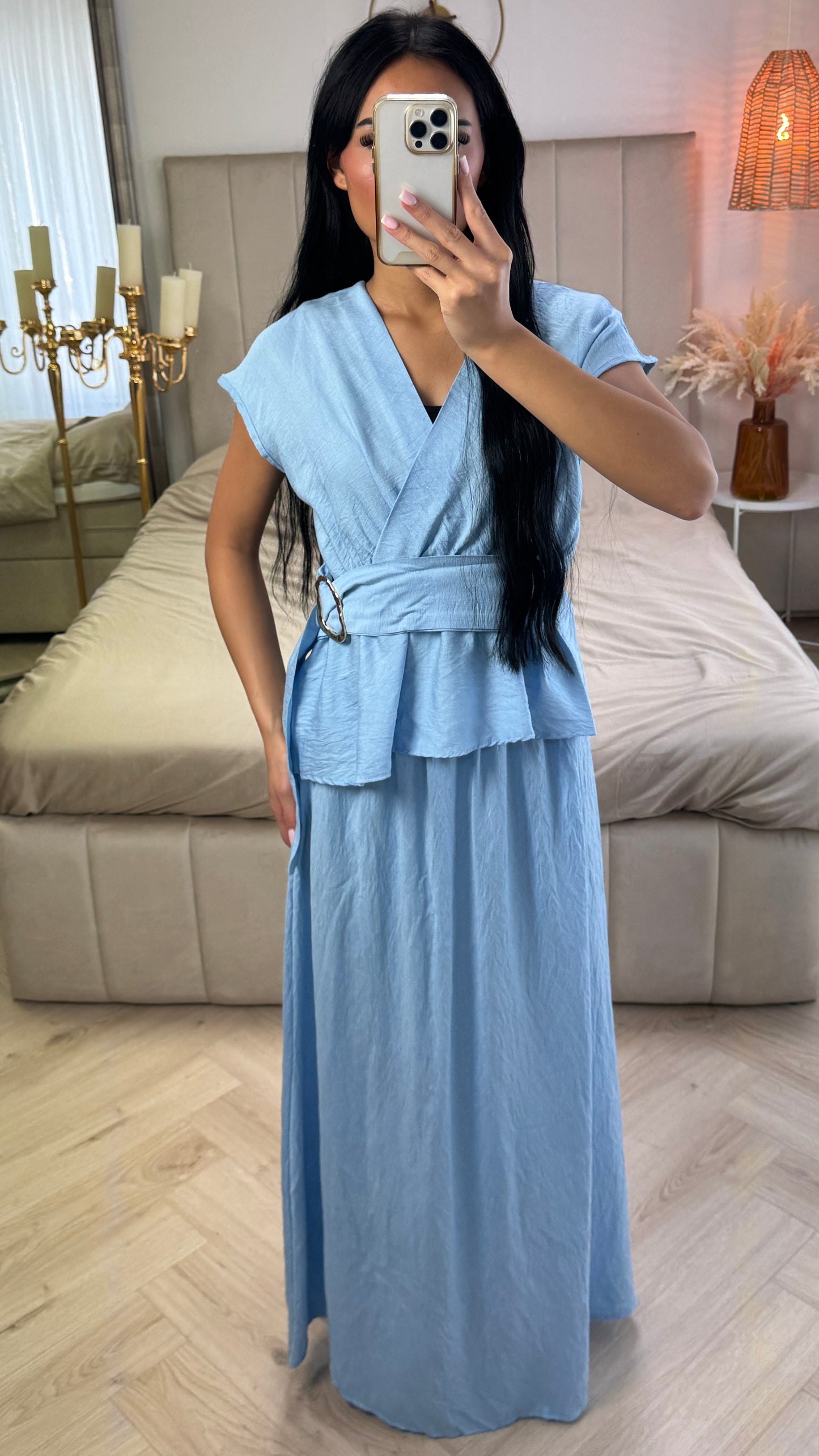 Wrap Set with Belt – Viscose Blend