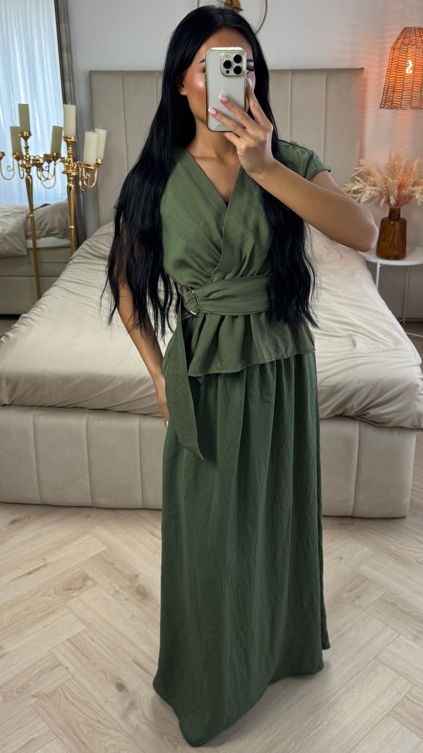 Wrap Set with Belt – Viscose Blend