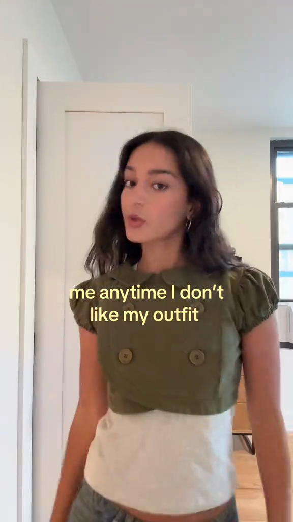 Cropped Collared Layered Jacket