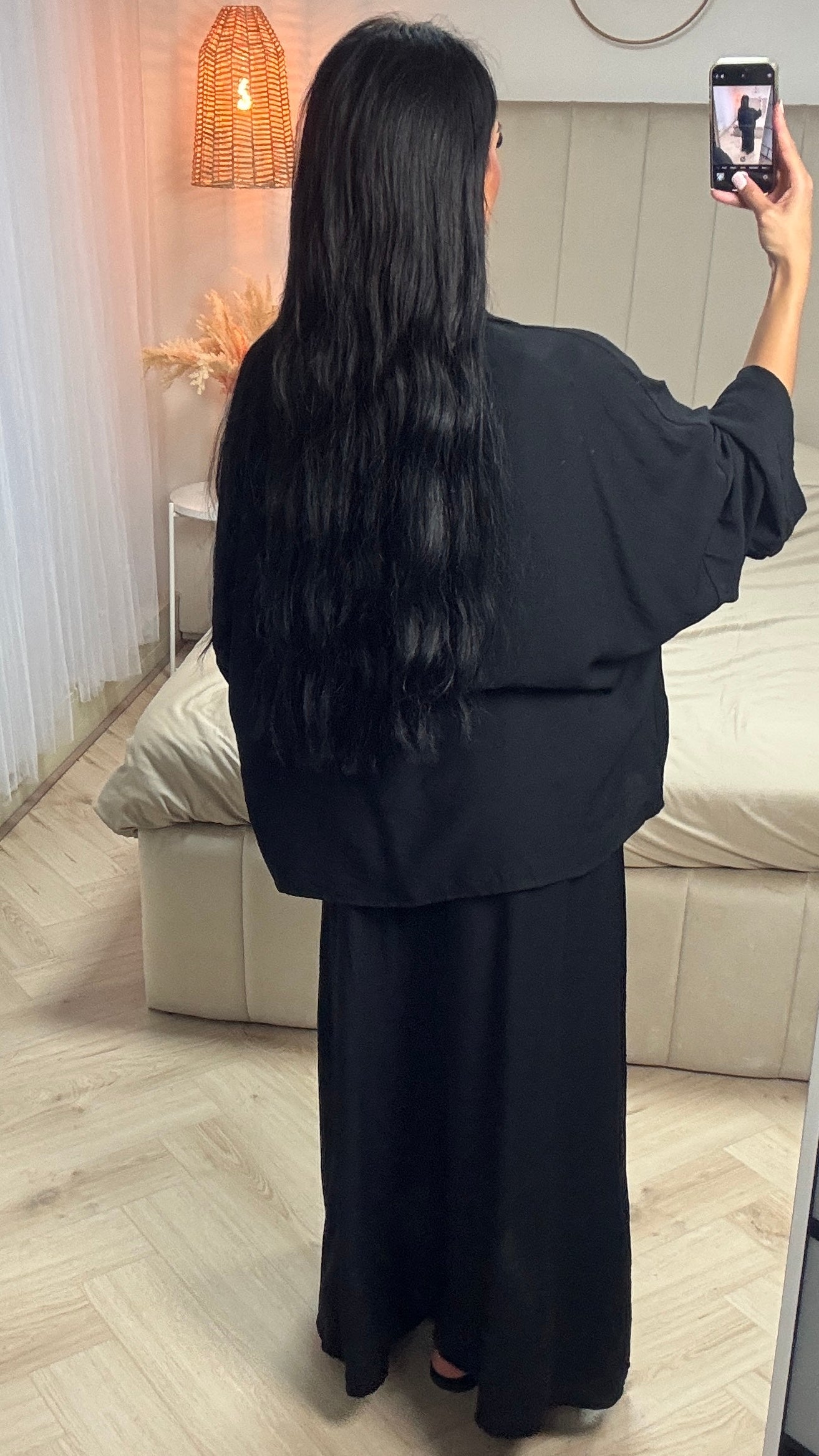 Two-Piece Set with Blouse and Maxi Skirt – Viscose blend