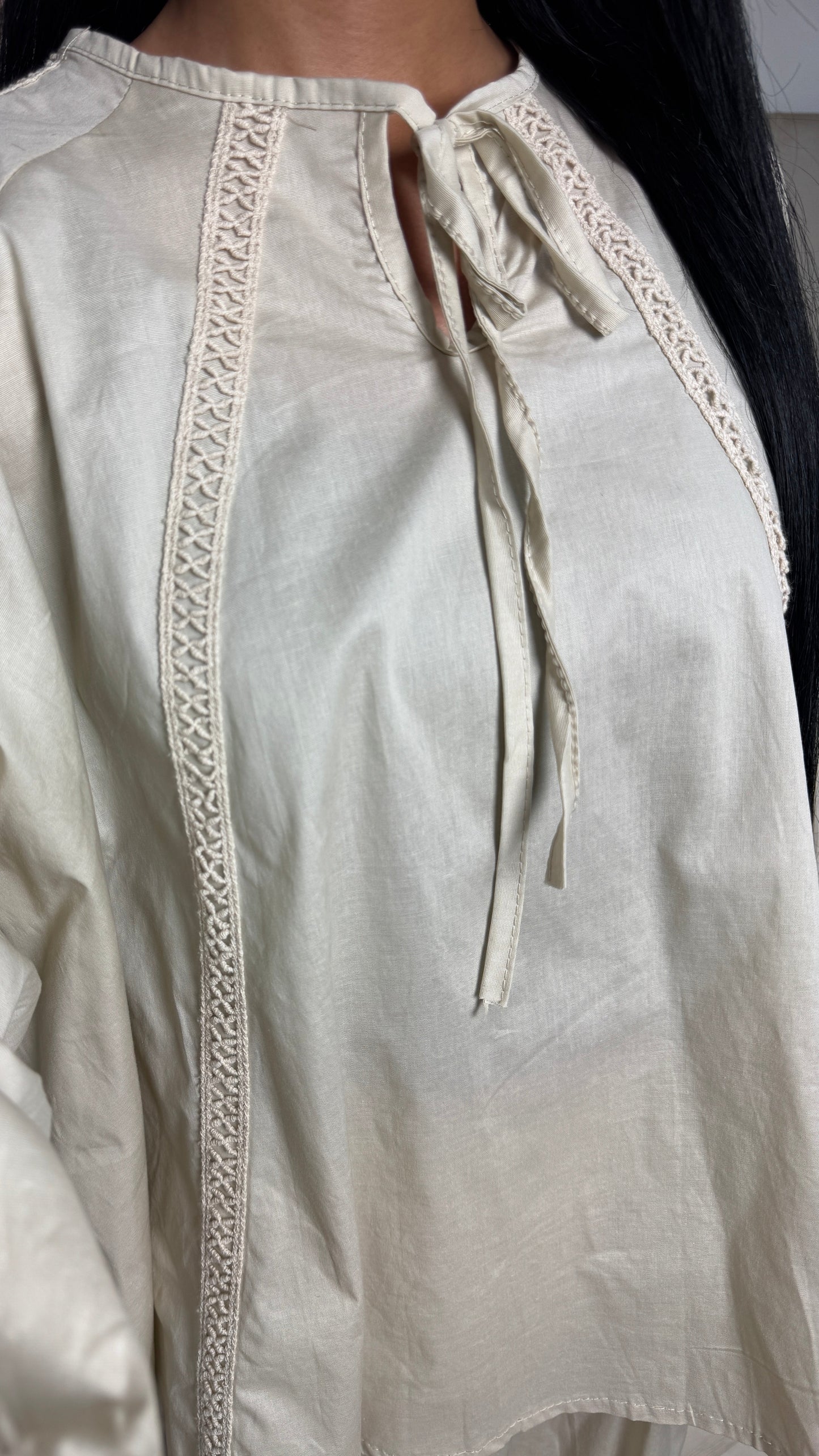 Two-Piece Set with Cotton Blend Top and Maxi Skirt