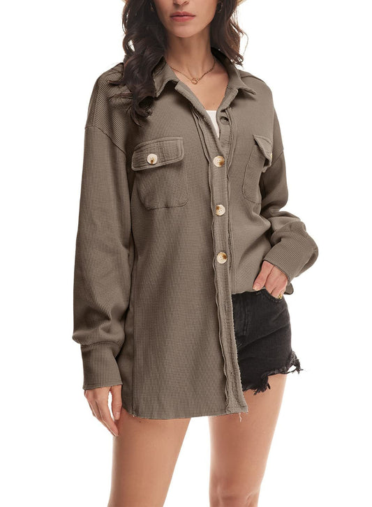 Charlina | Cozy Waffle Shacket