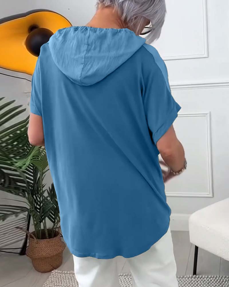 Lory | Floral Hooded Blouse