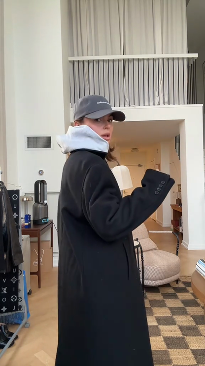 Oversized Longline Wool-Blend Coat