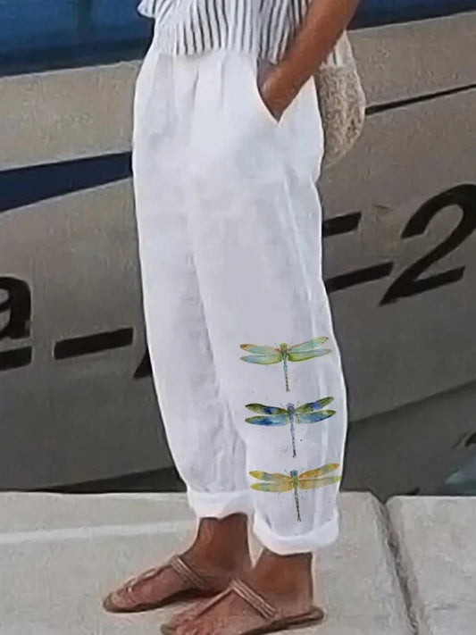 Meryl | Dragonfly Print Pants