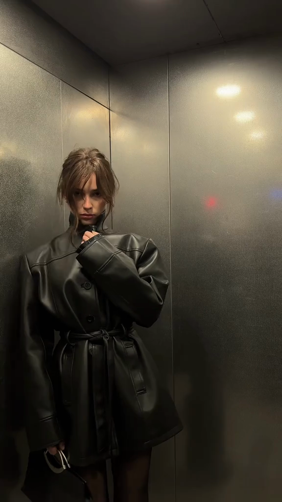 Belted Leather Jacket