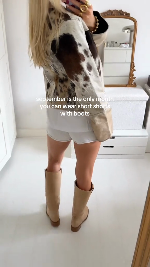 Cow - Print Faux Leather Jacket