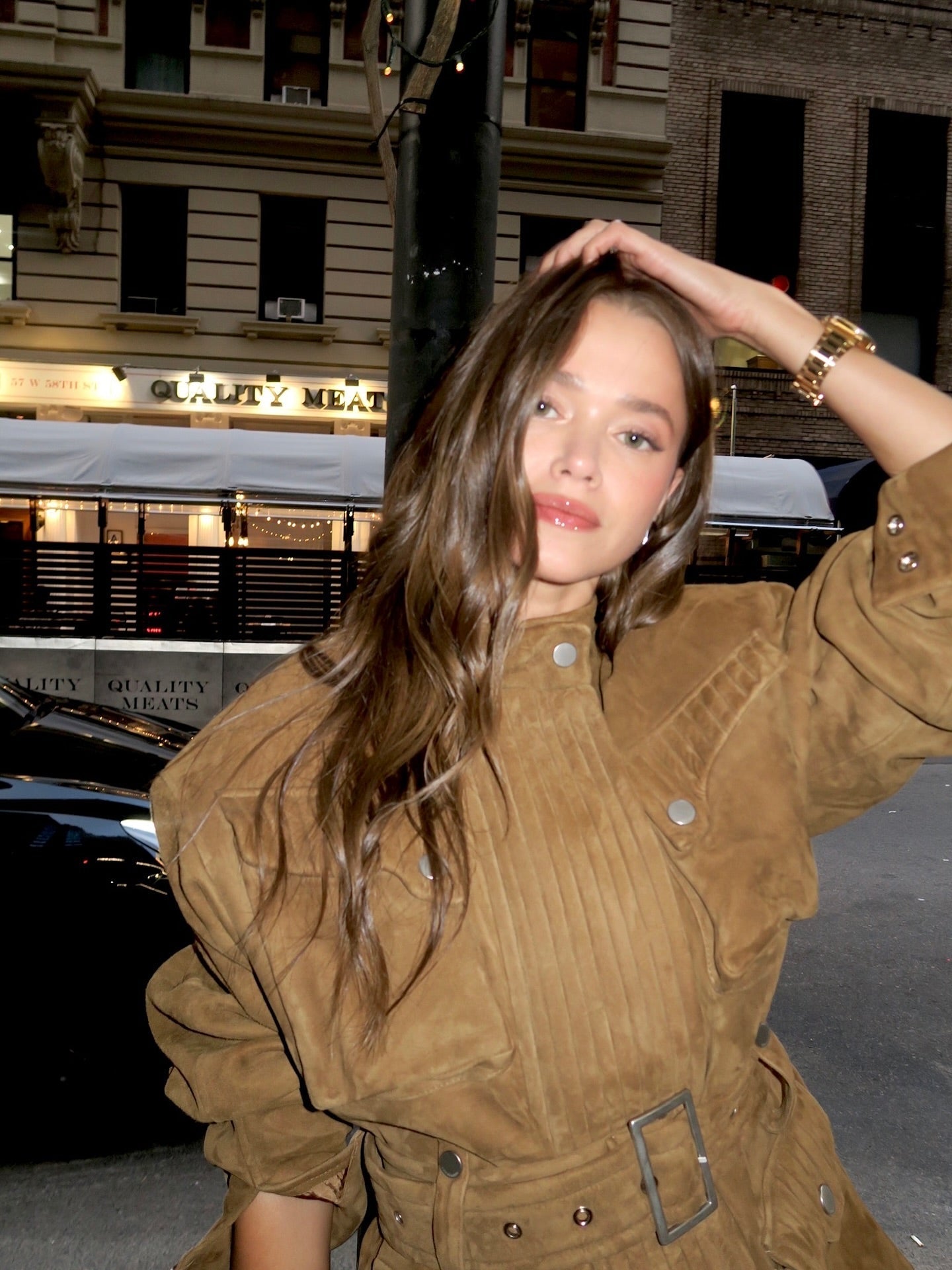 Brown Corduroy Belted Jacket