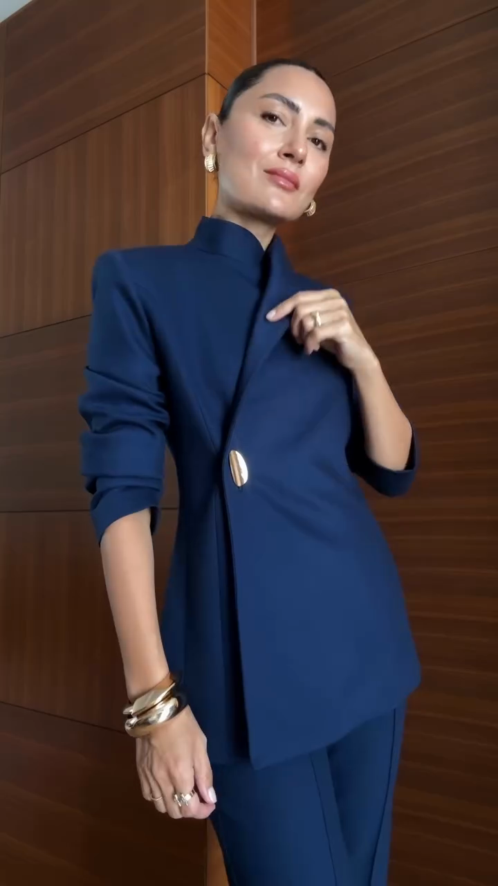 Navy Blue Tailored Suit