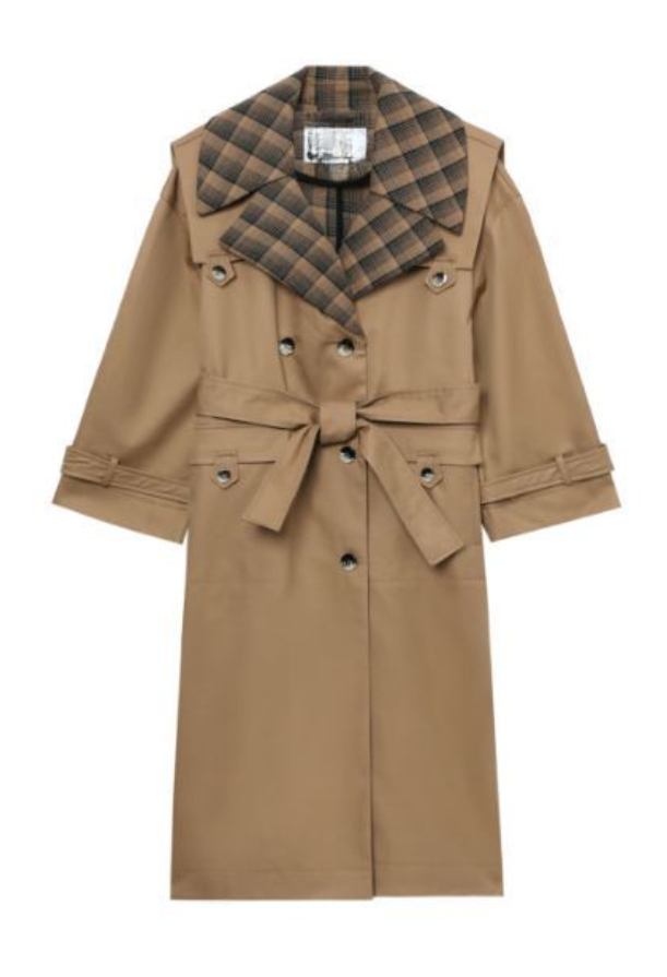 Double Breasted Trench Coat With Collar