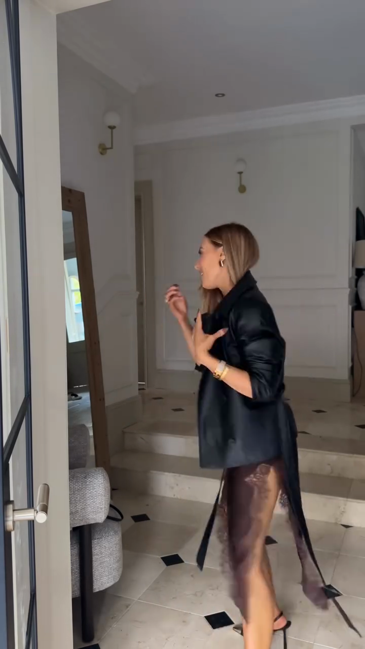 Faux Leather Belted Jacket