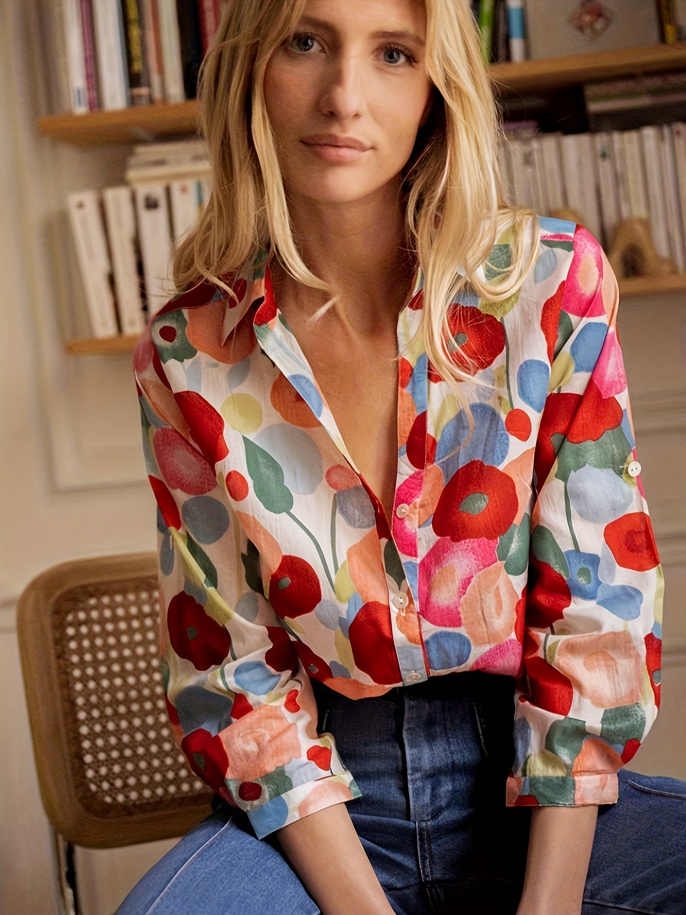 Mylene | Colourful Floral Blouse