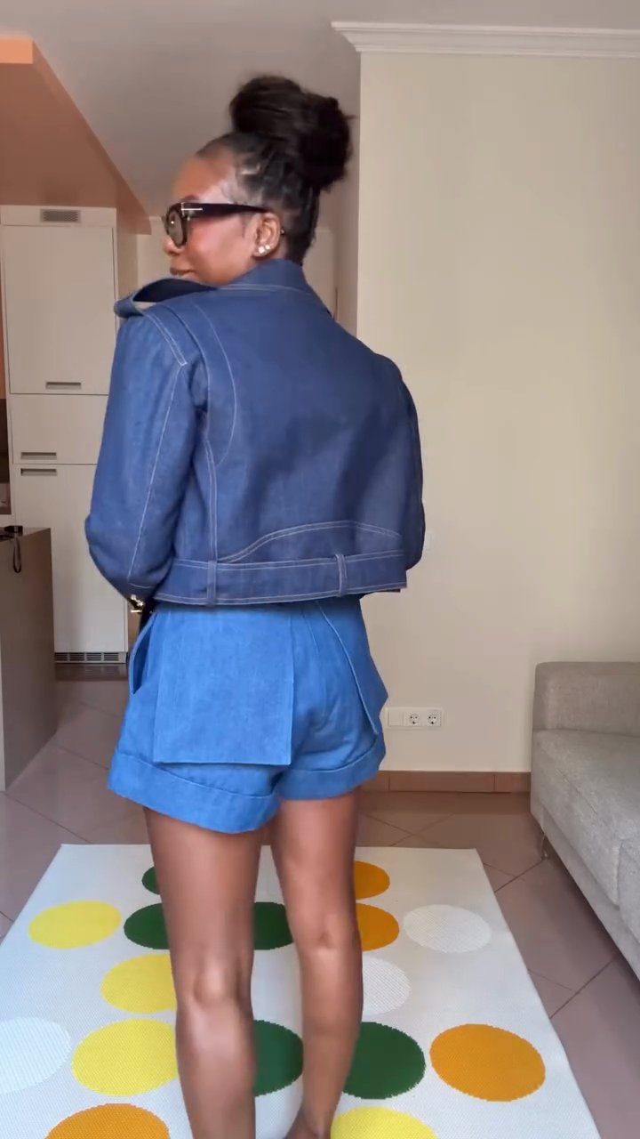 Blue Denim Moto Jacket