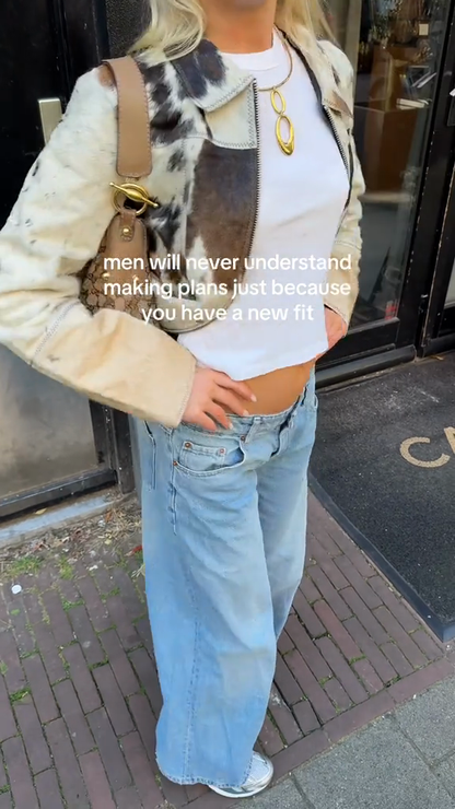 Cow - Print Faux Fur Jacket