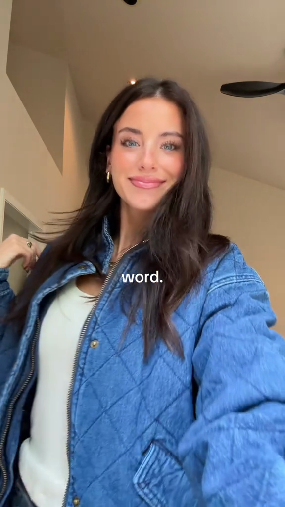 Quilted denim jacket