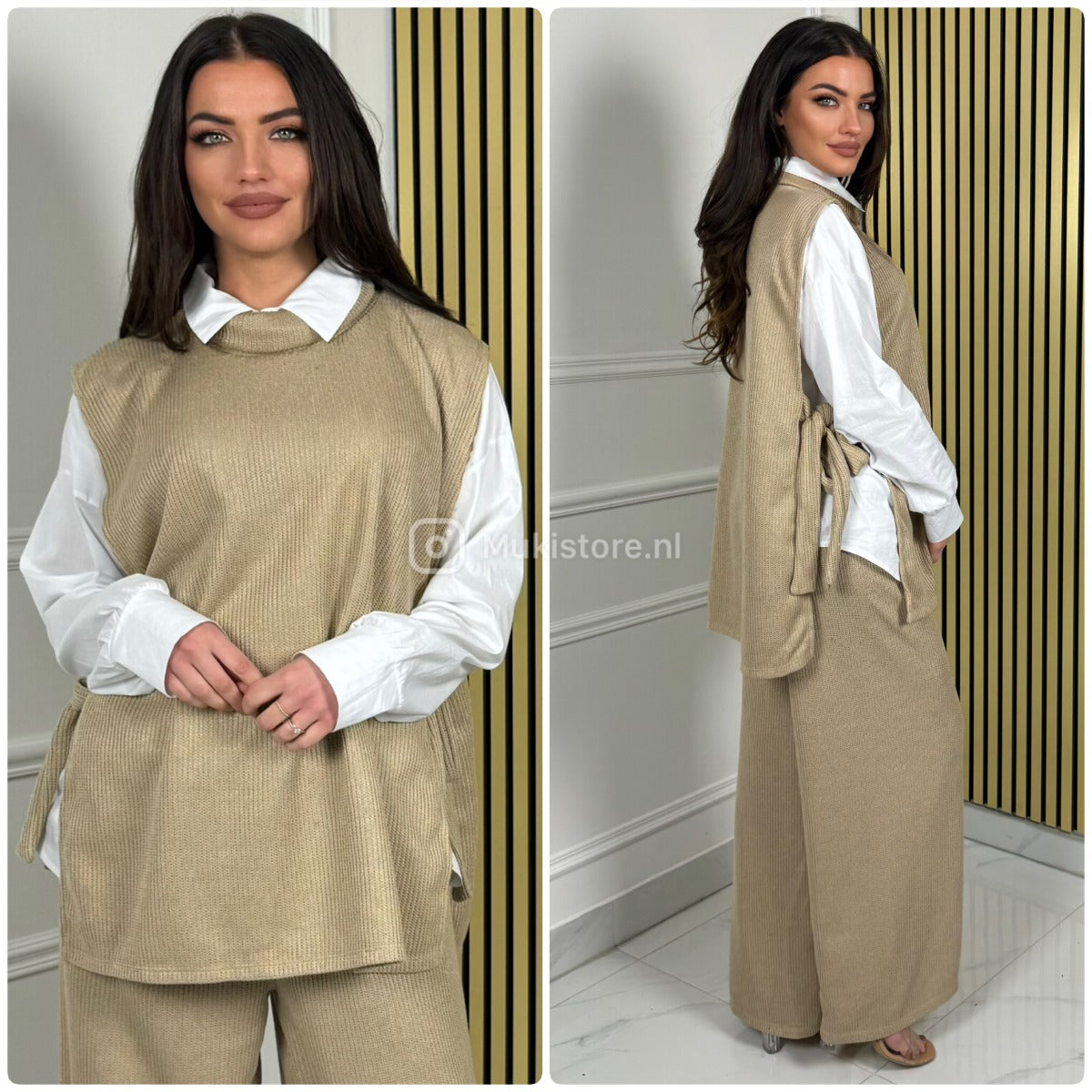 3pcs Heavy Corduroy Blouse+ Sweater+Pants Set