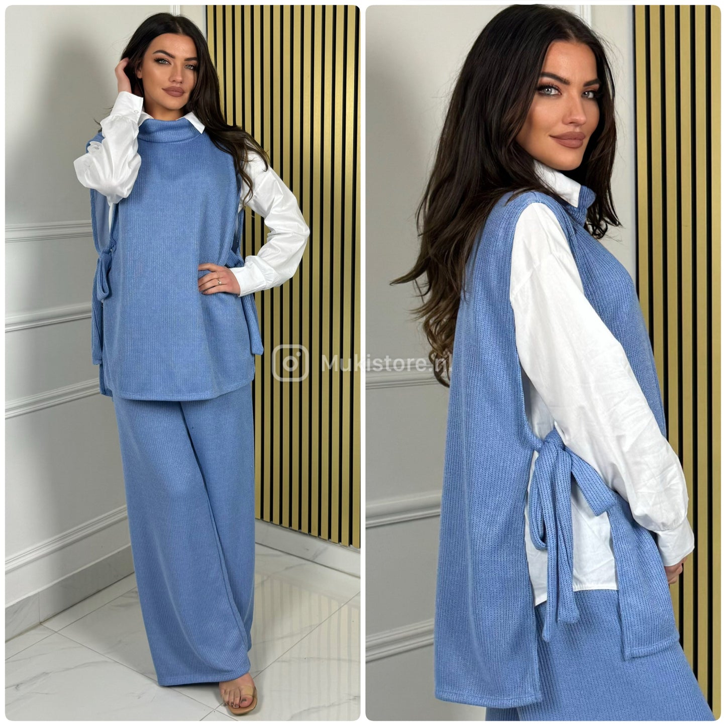 3pcs Heavy Corduroy Blouse+ Sweater+Pants Set