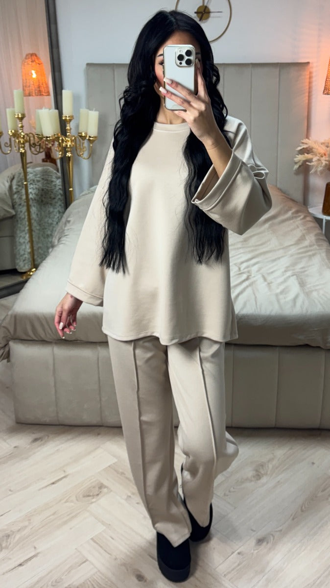 Essential Super Soft Mid Stripe Pants Set