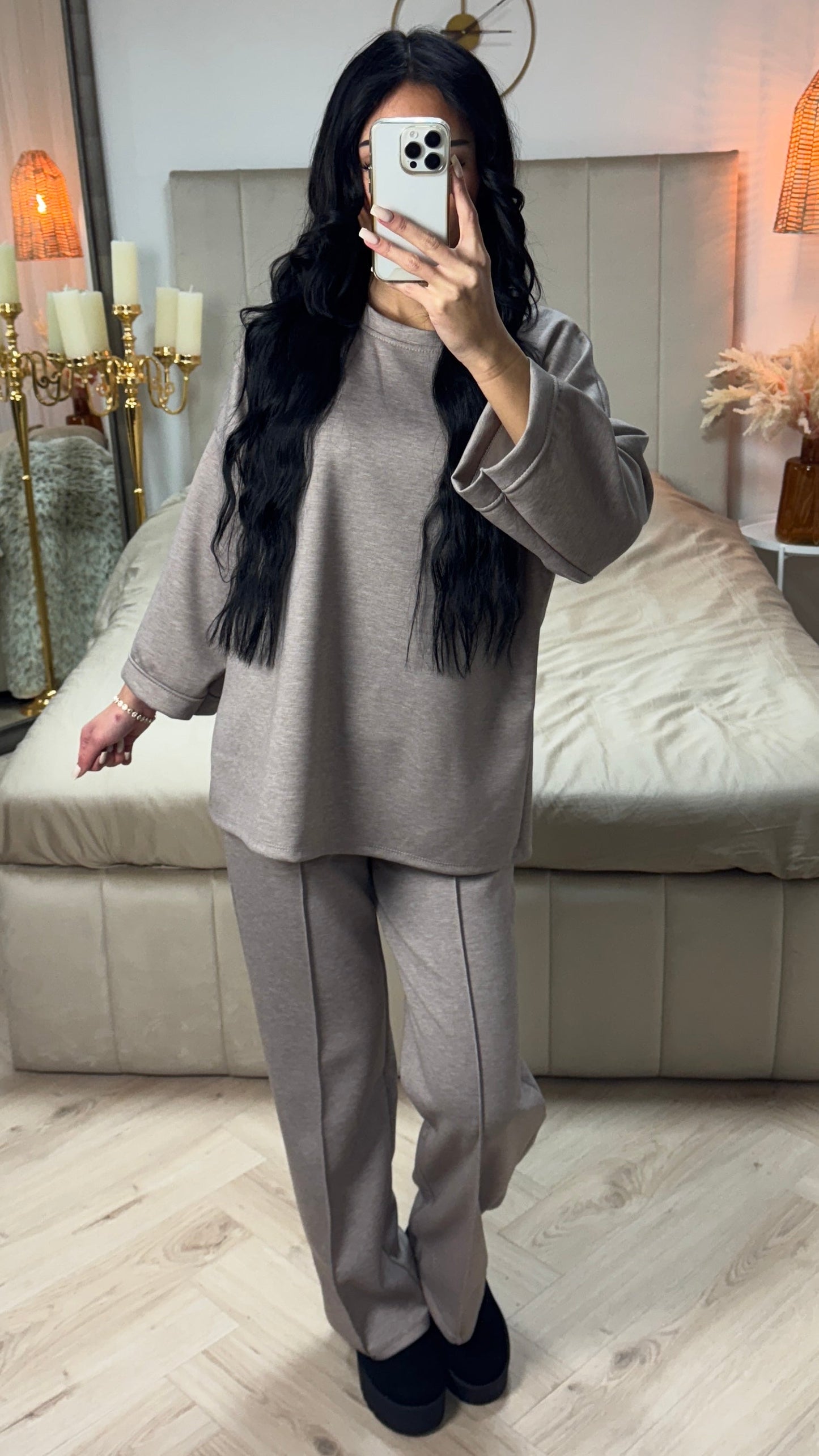 Essential Super Soft Mid Stripe Pants Set