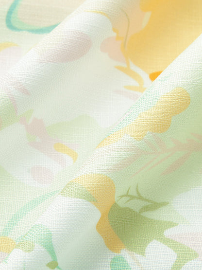 Pocketed Belted Floral Print Jumpsuits