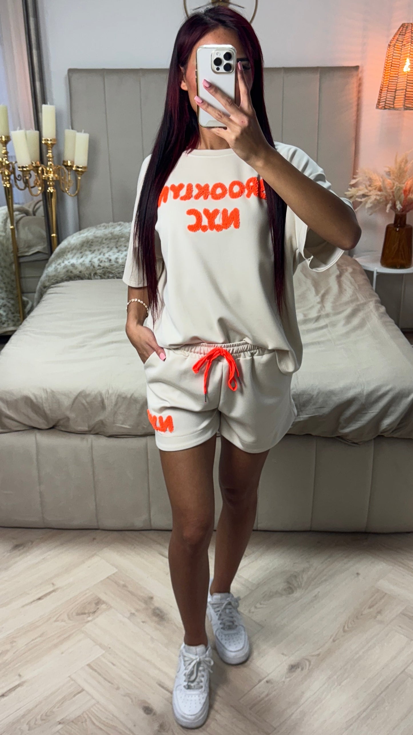 Brooklyn NYC Soft Material Tee+Shorts Set