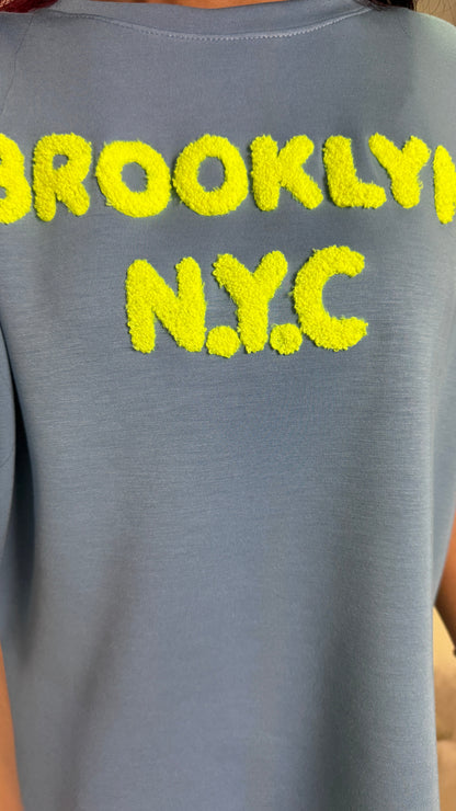 Brooklyn NYC Soft Material Tee+Shorts Set