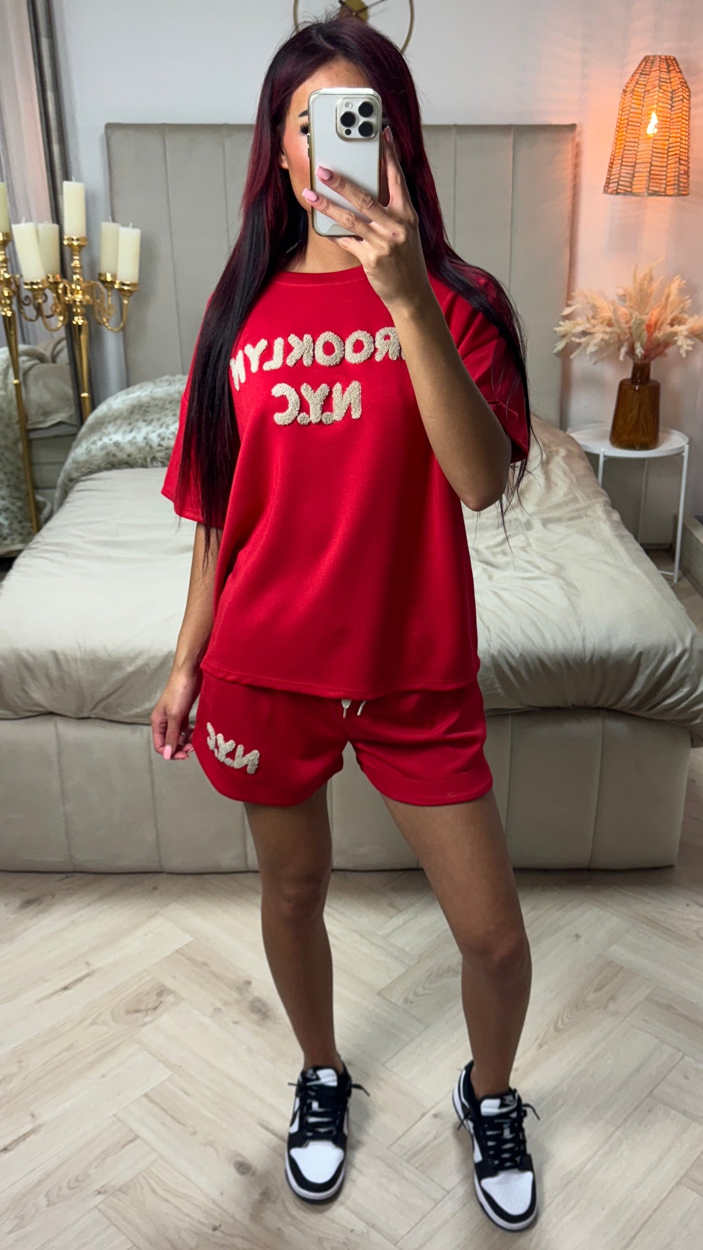 Brooklyn NYC Soft Material Tee+Shorts Set