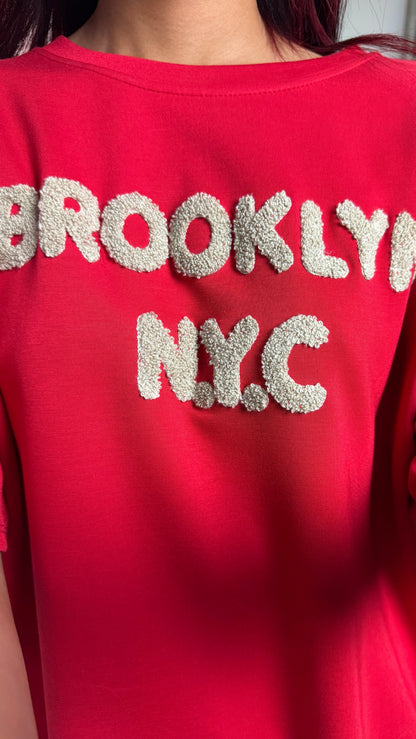 Brooklyn NYC Soft Material Tee+Shorts Set
