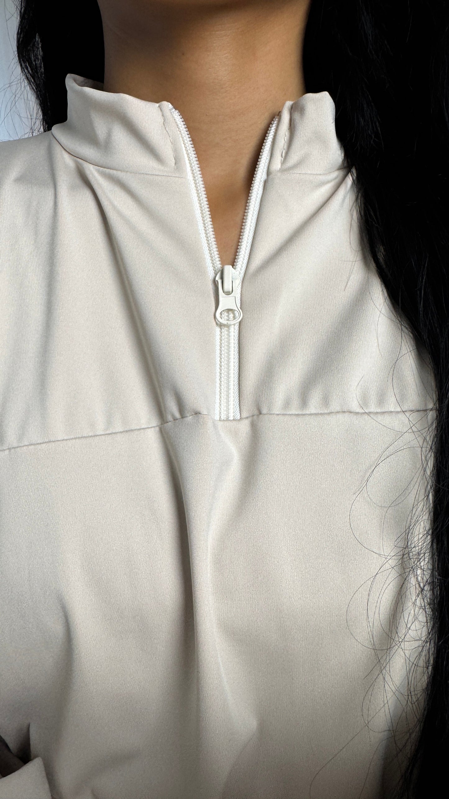 Zip-Up Burkini with Hijab – Split Sleeve Design