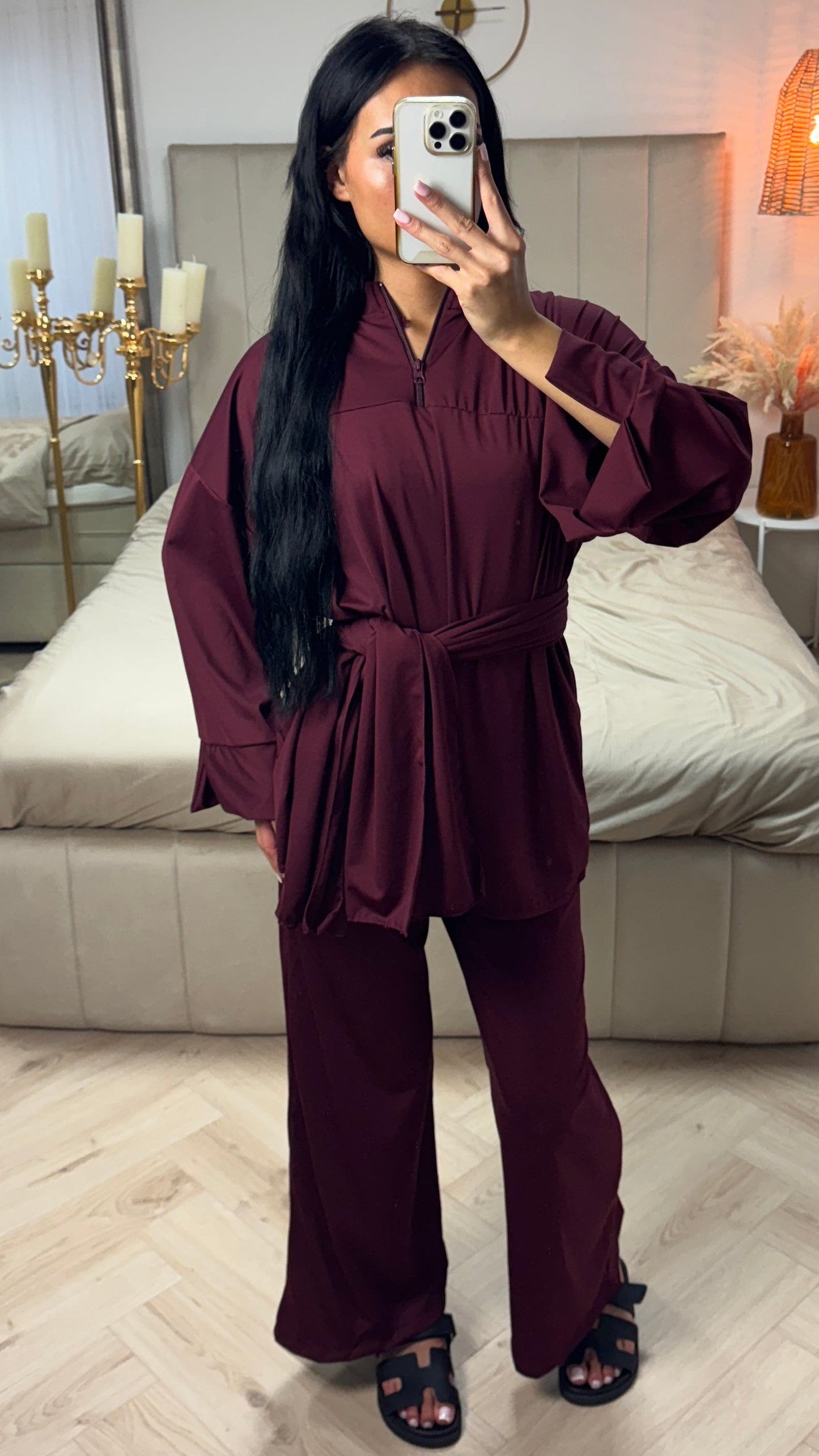 Zip-Up Burkini with Hijab – Split Sleeve Design