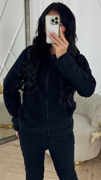 Comfy Teddy Housesuit with Hood & Zipper