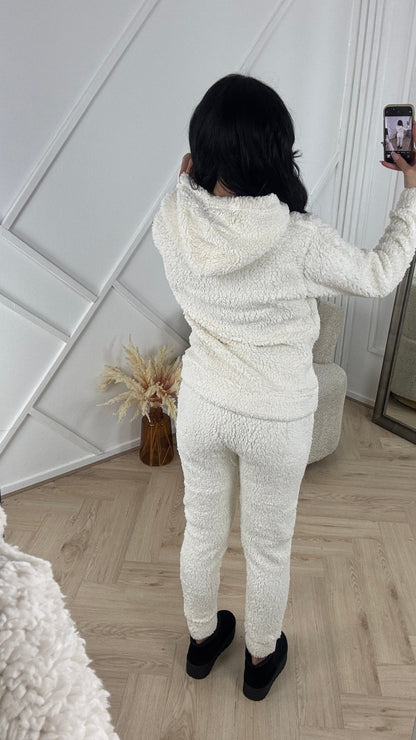 Comfy Teddy Housesuit with Hood & Zipper