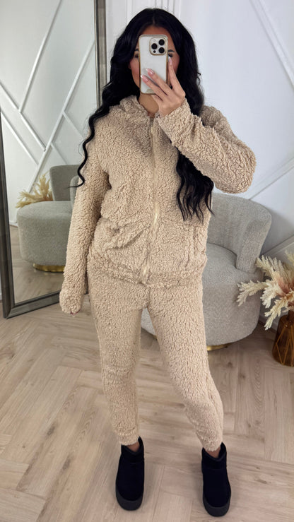 Comfy Teddy Housesuit with Hood & Zipper